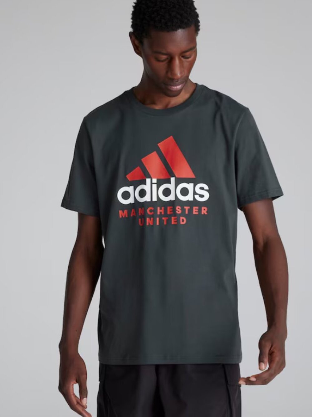 NWT Manchester United Seasonal Graphic T-Shirt Dark Grey